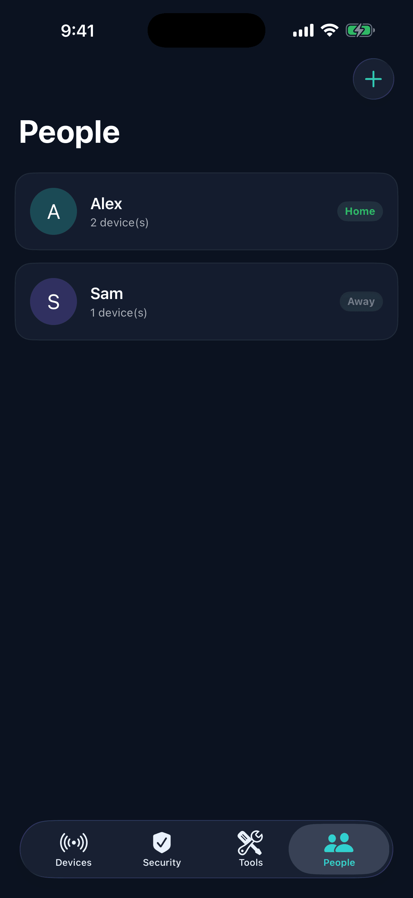 Network Terrier Presence tracking screenshot