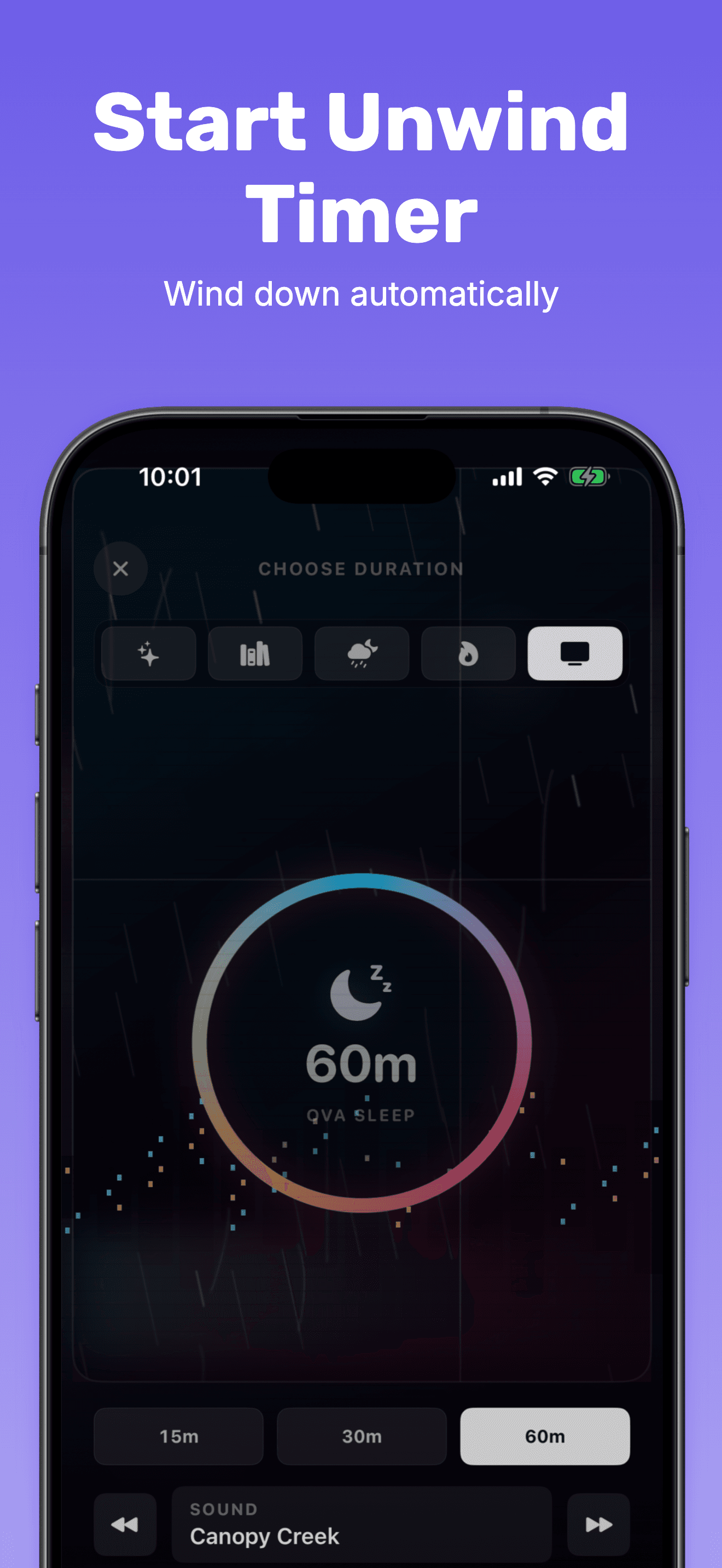SoftRise Unwind timer screenshot