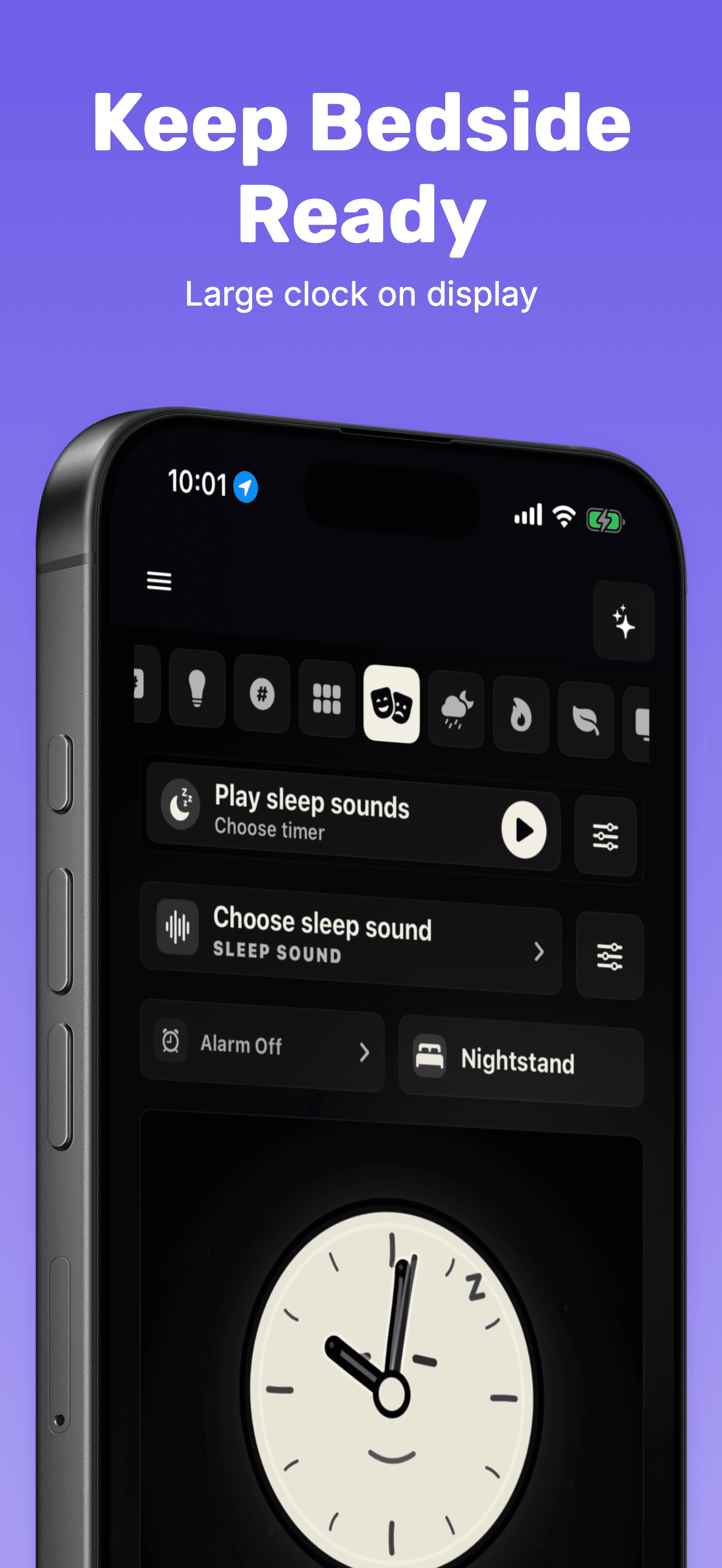 SoftRise Nightstand mode screenshot