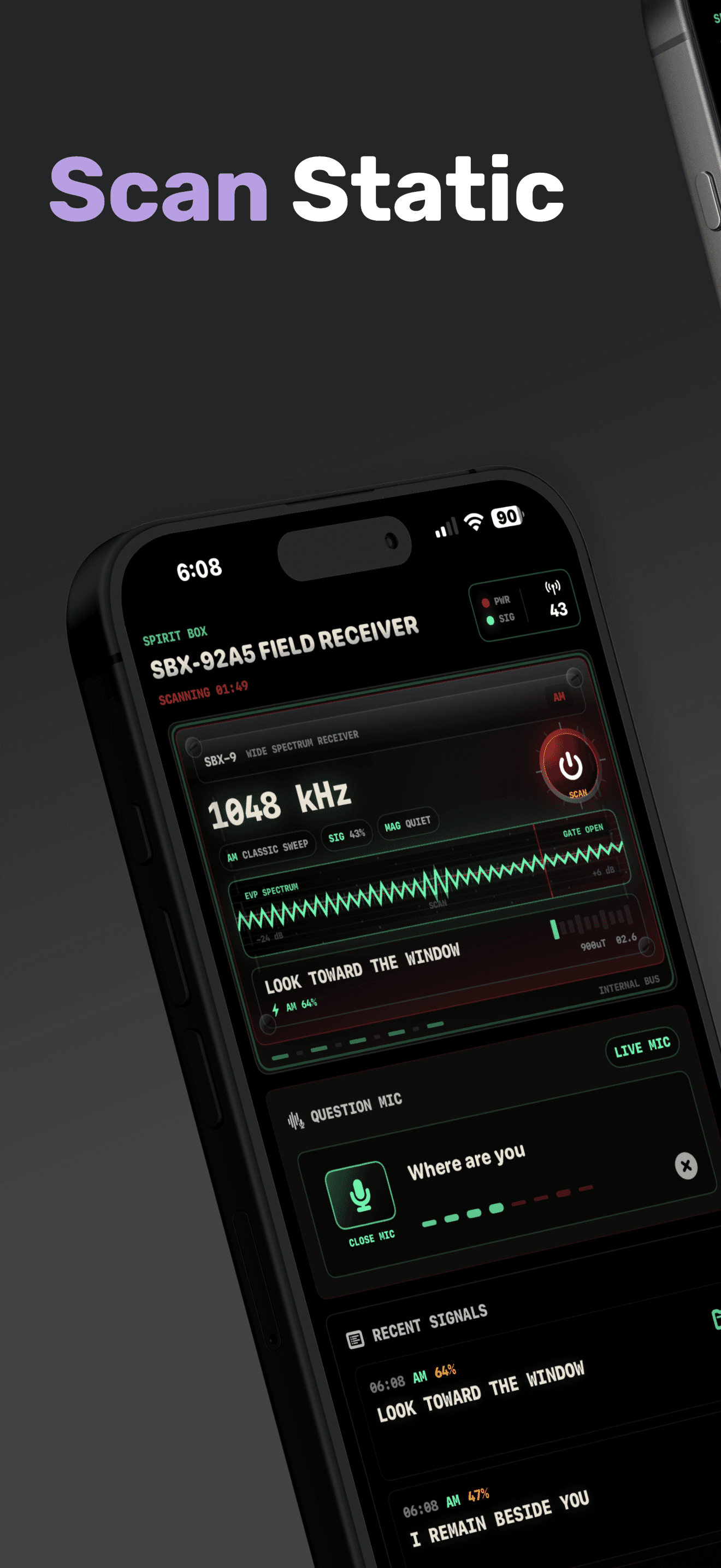 SpiritBox app interface